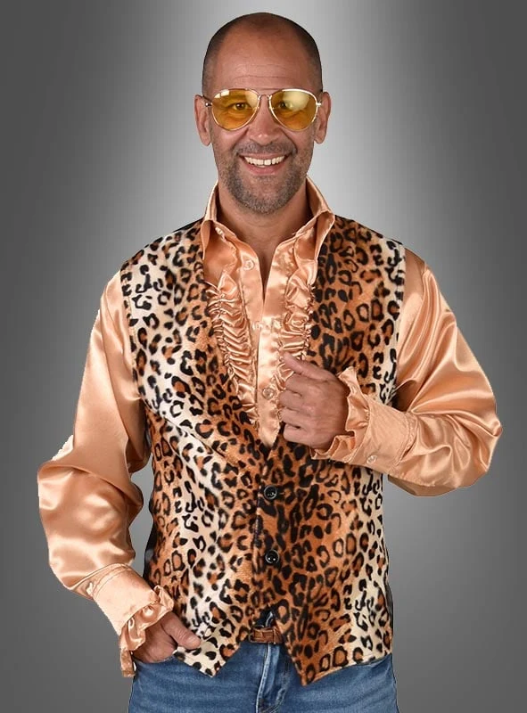 Samtige Leoparden Weste