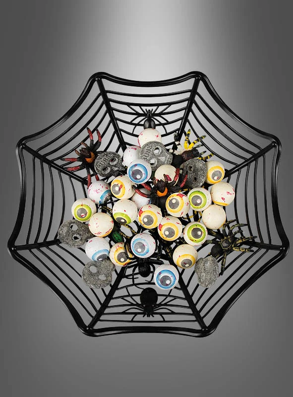 Spinnennetz Dekoschale Halloween 27 cm
