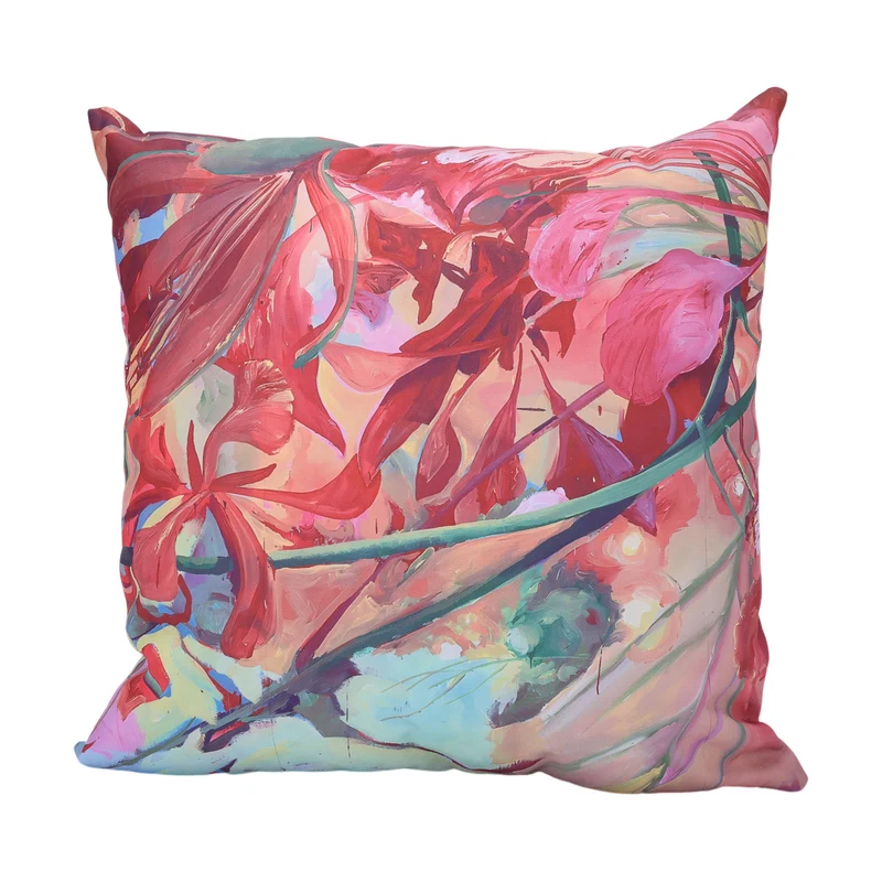 Outdoorkissen Floral bunt 45 x 45 cm Dekokissen Outdoor Kissen Außenbereich Balkon Terrasse Garten Gartenkissen