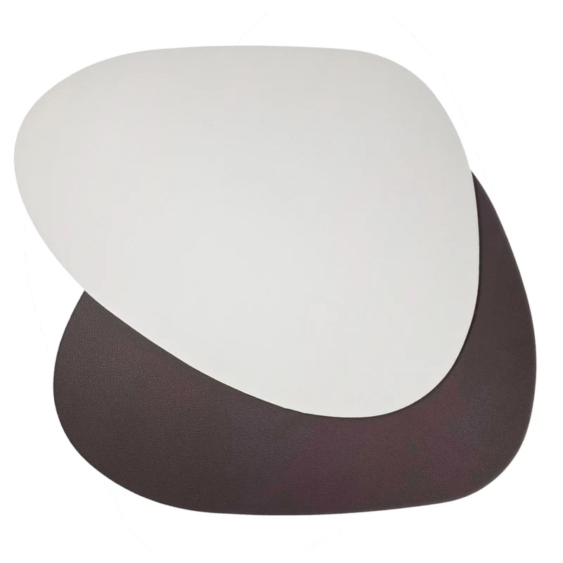 4er Set Tischset Braun Creme wendbar PVC Platzmatte Tischunterlage Dekomatte 45 x 36 cm modern