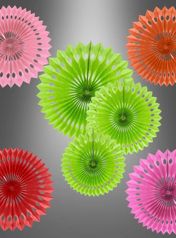 3 Party Rosetten für Geburtstagsdeko 20-30 cm