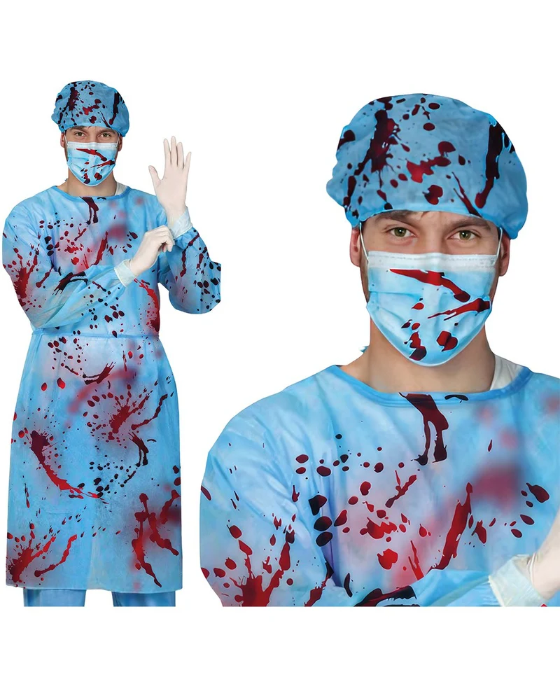 Blutiges Chirurgen Set