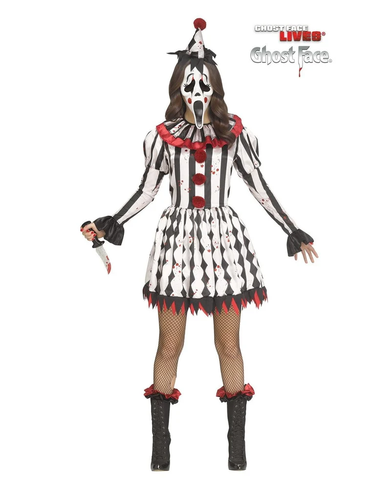 Ghost Face Harlequin Damen Kostüm