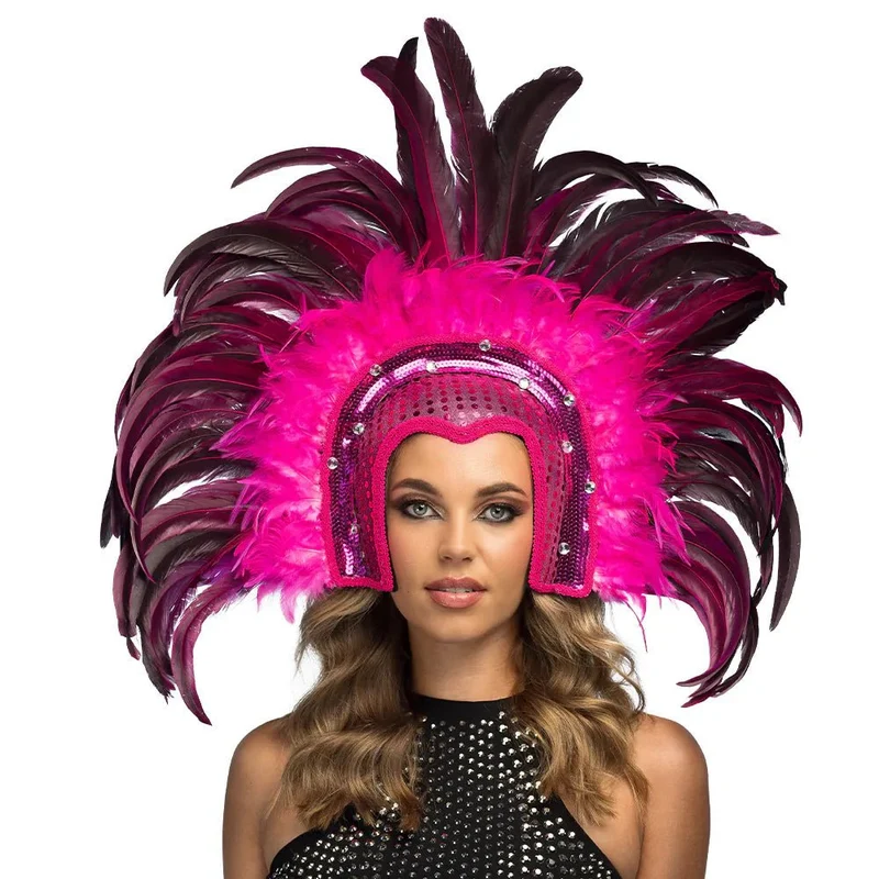 Kopfschmuck „Samba“ in Rosa