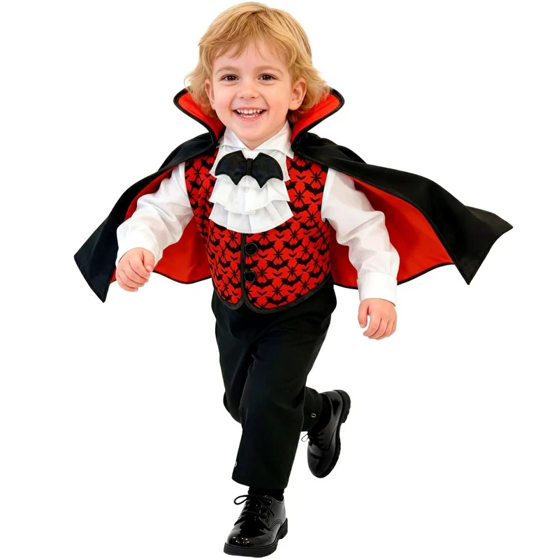 Vampir-Kostüm Rot-Schwarz für Babys