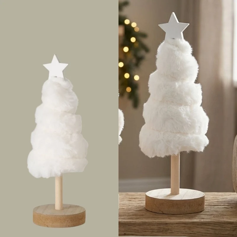 Plüsch-Weihnachtsbaum Björn cremeweiß klein