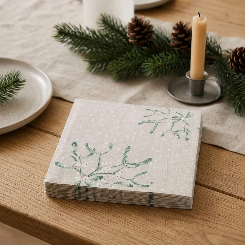 Papierservietten Winterzweig