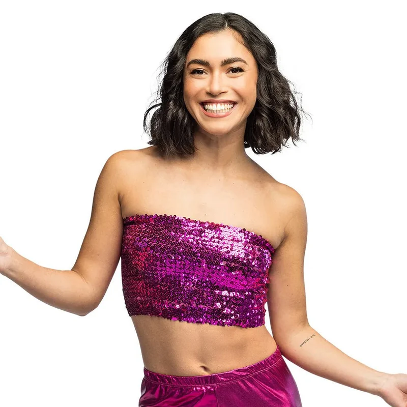 Top „Sparkle“ in Rosa (M/L, Stretch)
