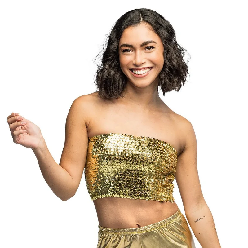 Top „Sparkle“ in Gold (M/L, Stretch)