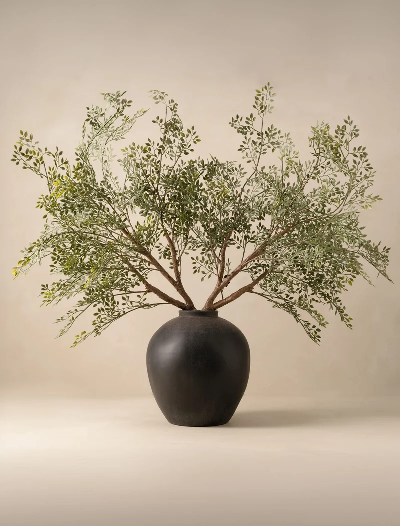 Faux Oversized Ruscus Branch (2 Branches)