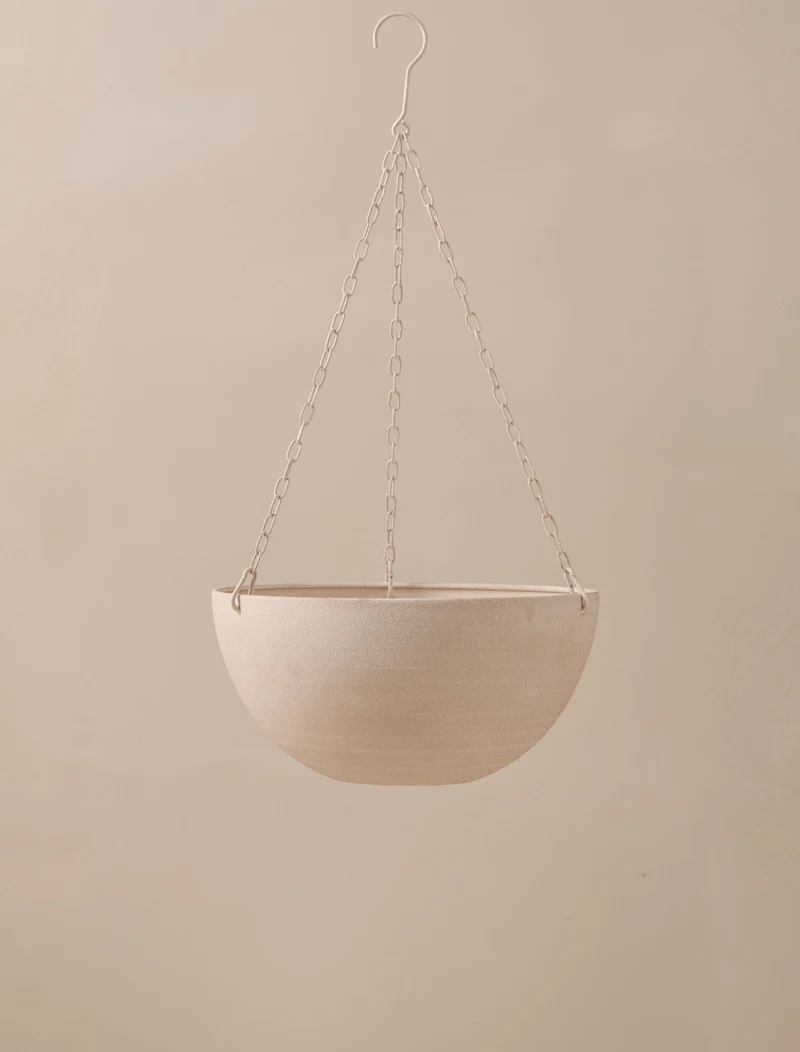 Iris Iron Hanging Basket - Beige