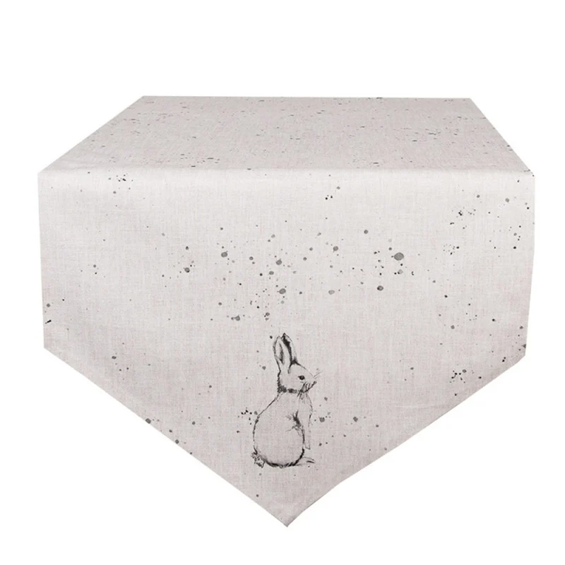 Tischläufer Ostern Beige Grau Osterhase Osterdeko modern 160 cm Baumwolltischläufer