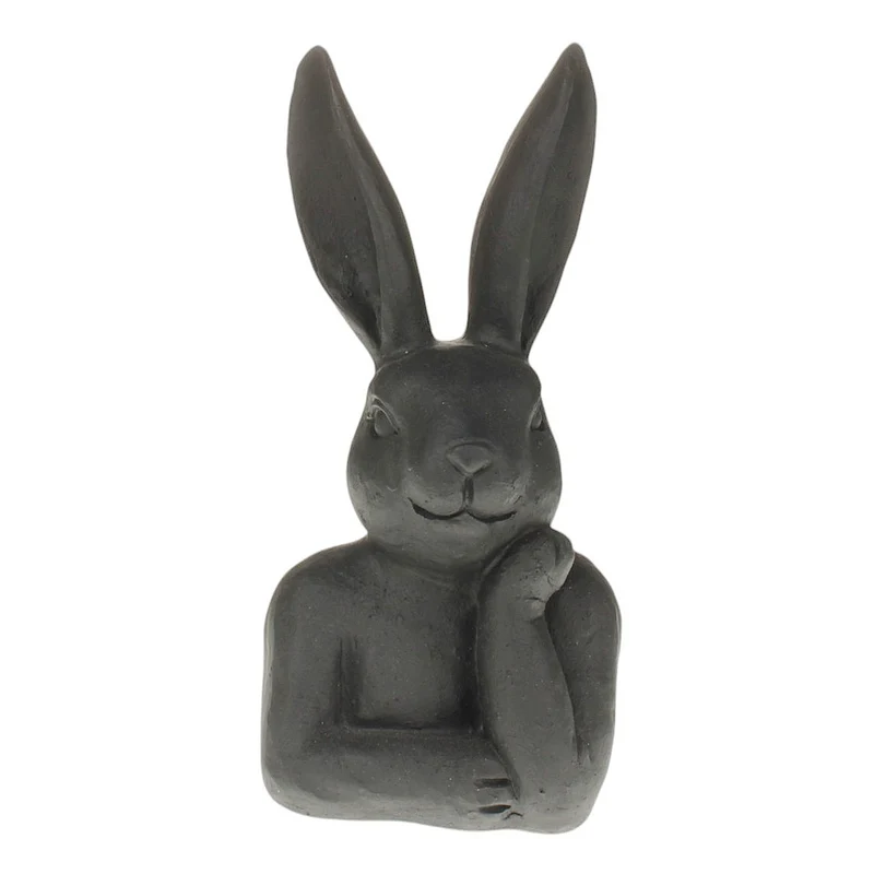 Hasenbüste Schwarz Matt modern Dekohase Osterhase Hase Ostern Dekofigur