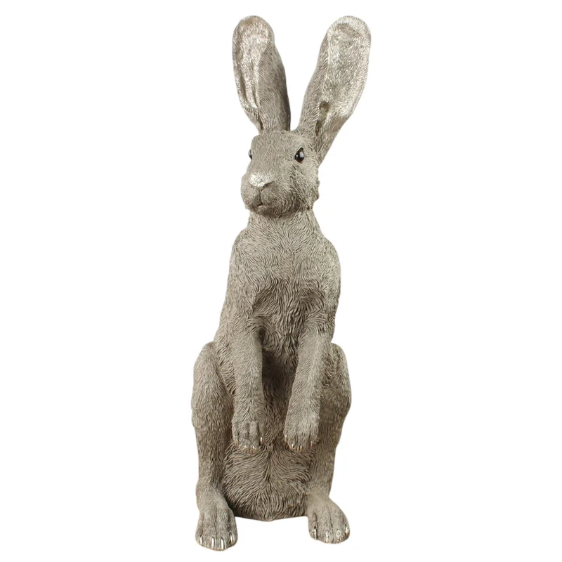 XXL Osterhase Dekohase Grau 52 cm Hase Osterdeko Dekoration Ostern
