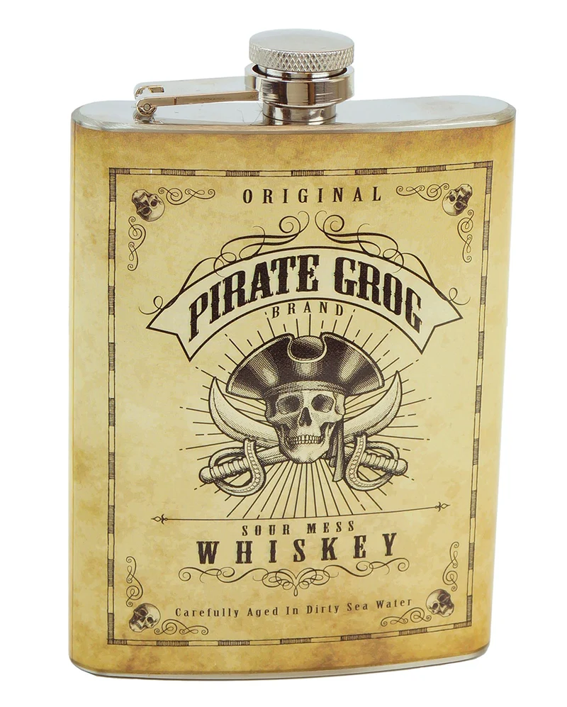 Pirat Flachmann Flasche Pirate Grog Whiskey