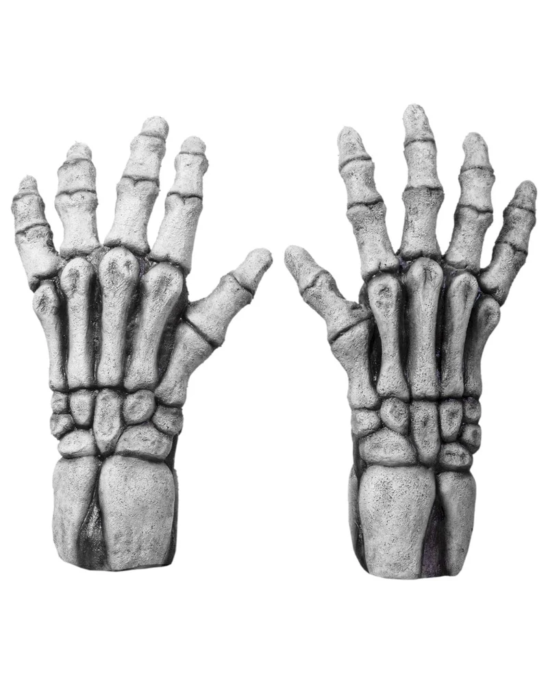 Weiße Skelett Hände Latex Handschuhe