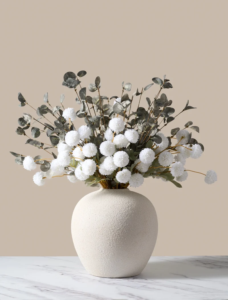 Faux Arrangement - White & Green