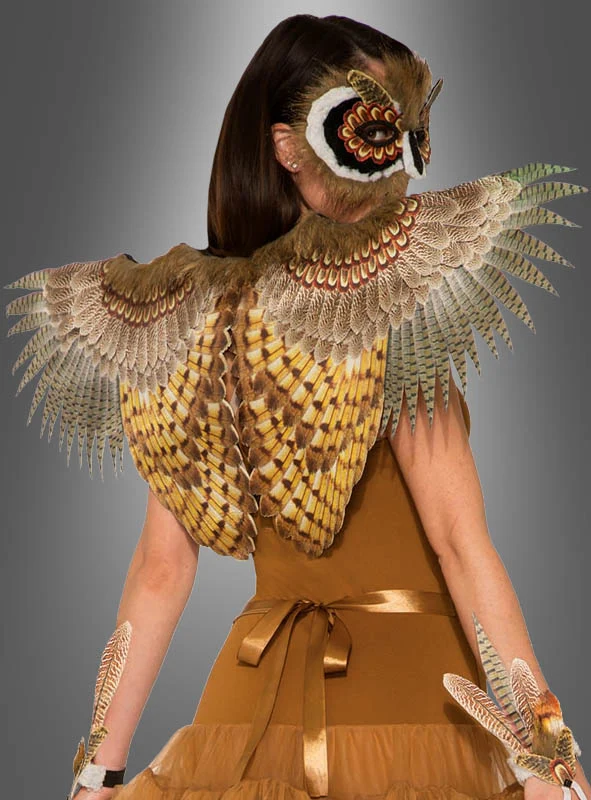 Eulenflügel mit Maske für Vogelkostüm
