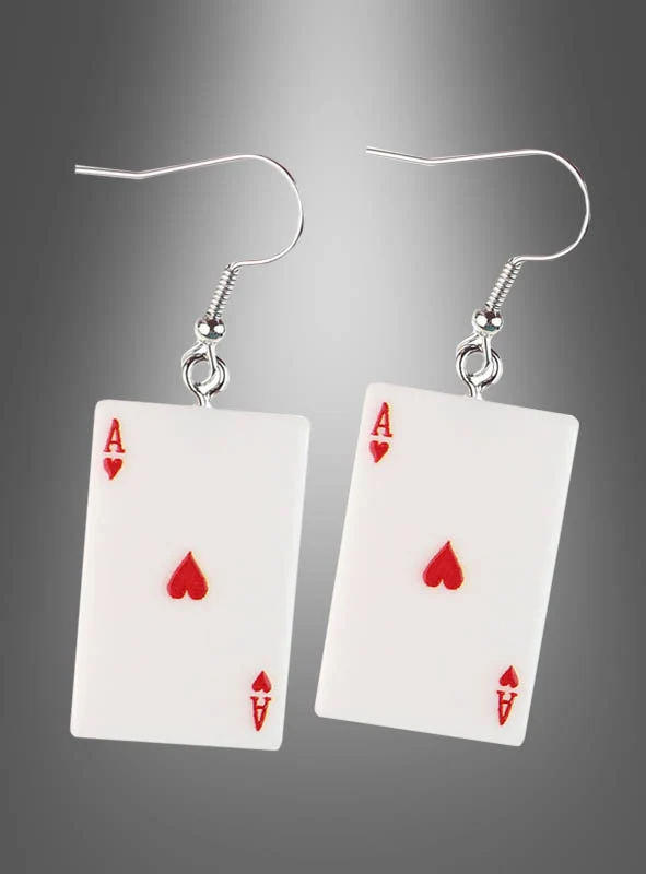 Casino Ohrringe Herz Ass