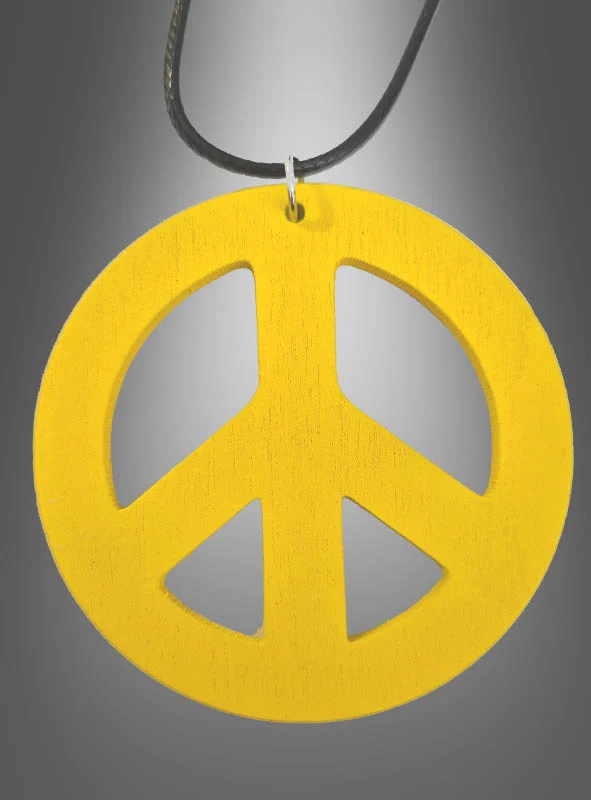 70er Peace Kette 6,50cm aus Holz