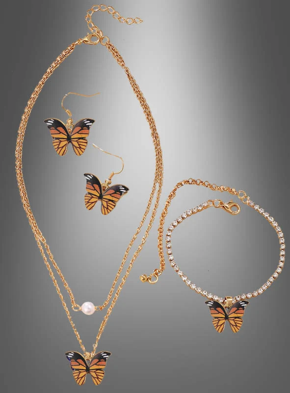 Schmetterling Schmuckset 4-teilig