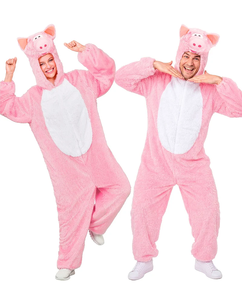 Schwein Plüsch Jumpsuit Unisex Kostüm