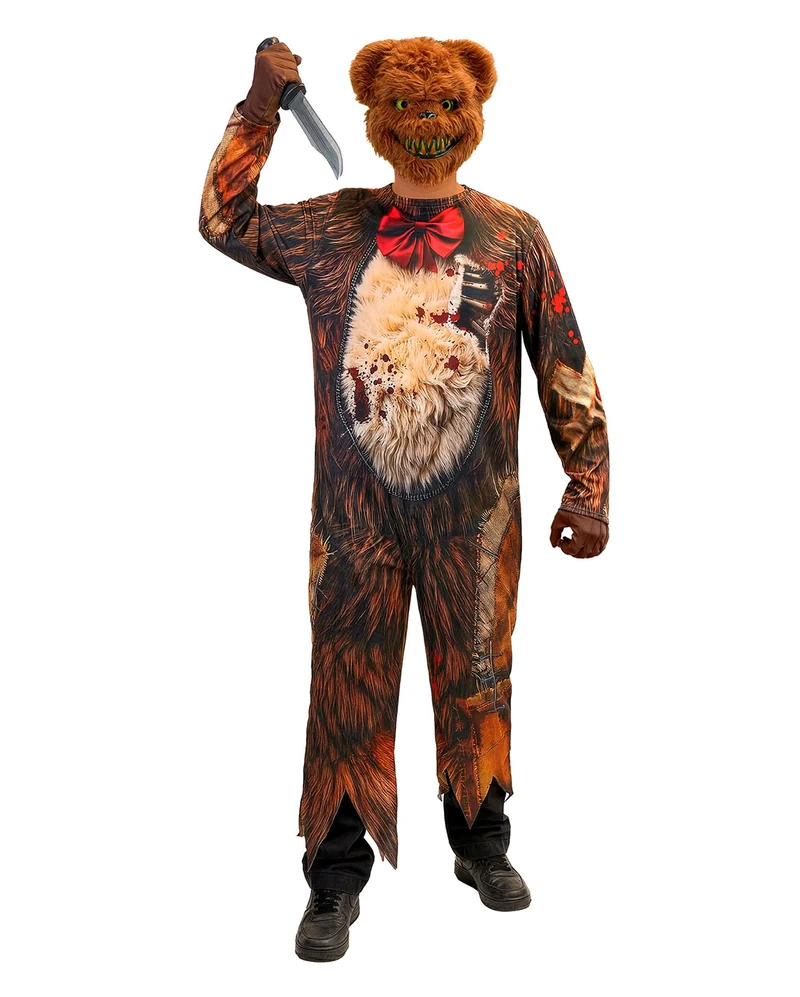 Zombie Bär Herren Kostüm-Jumpsuit mit Maske