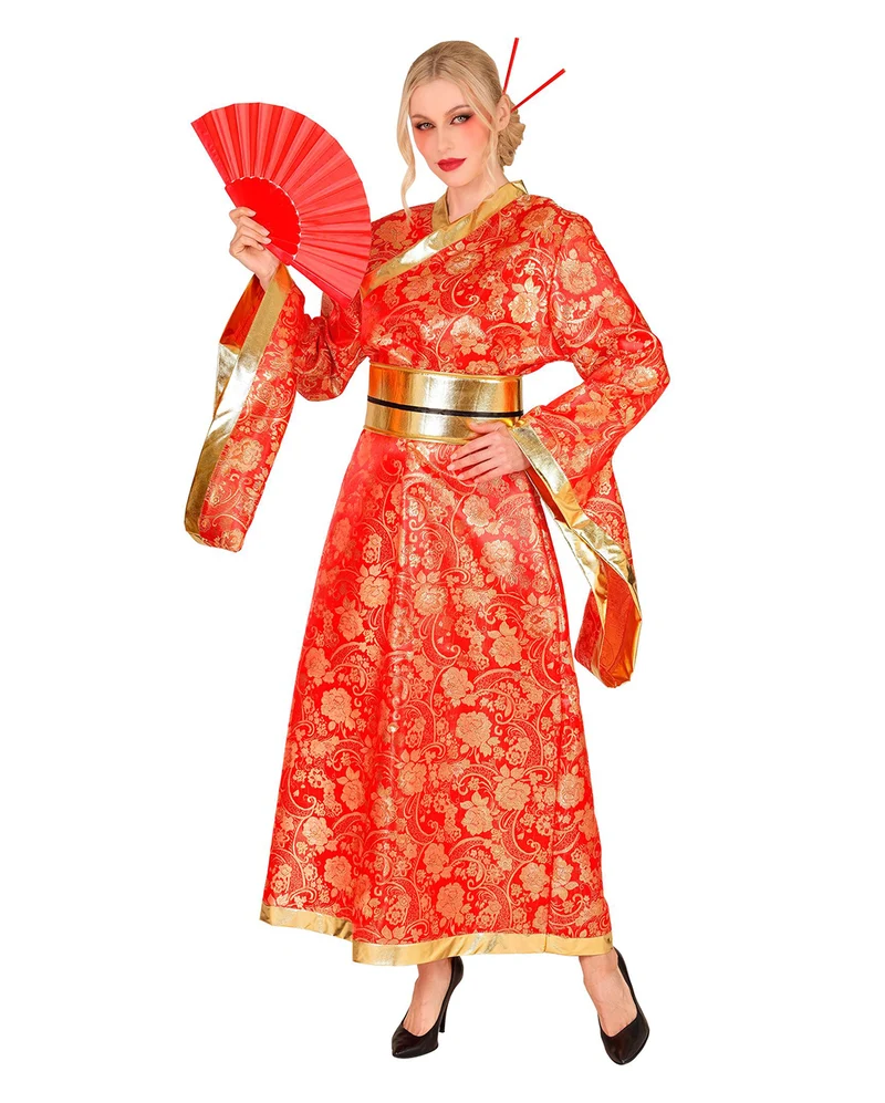 Kimono Kostümkleid mit Gürtel