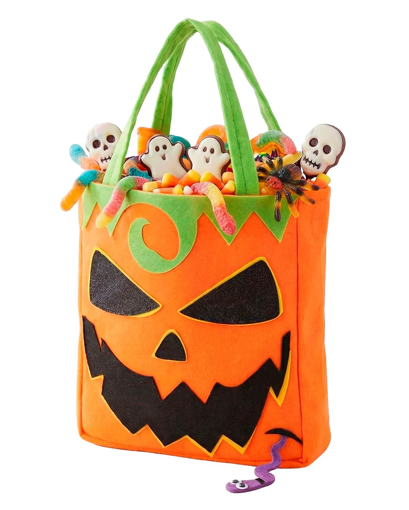 Trick or Treat Halloween Kürbis Sammeltasche