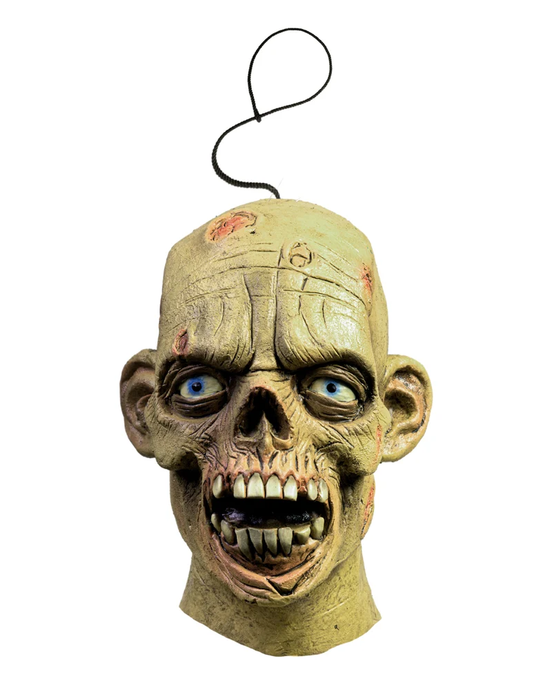 Zombie Schädel als Mini-Schrumpfkopf Hängefigur 15cm