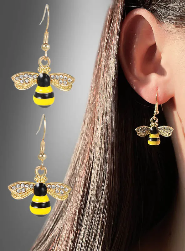Bienen Ohrringe mit Strass