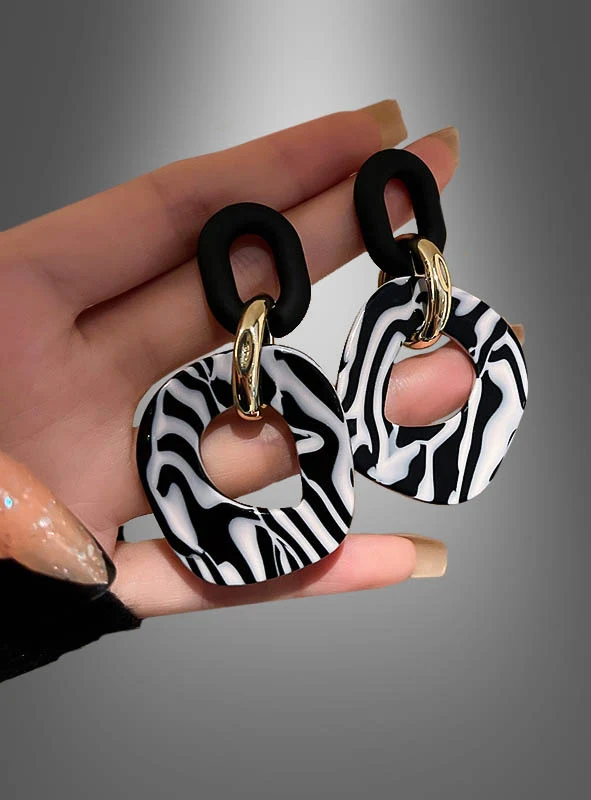 Zebra Ohrringe Modeschmuck
