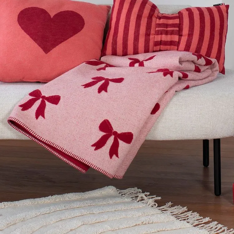 CARLA Plaid Schleifen rot