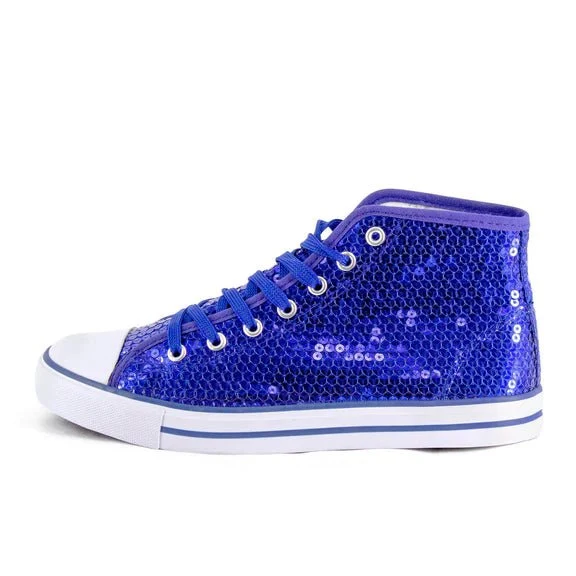 Blaue Schuhe mit Glitzer