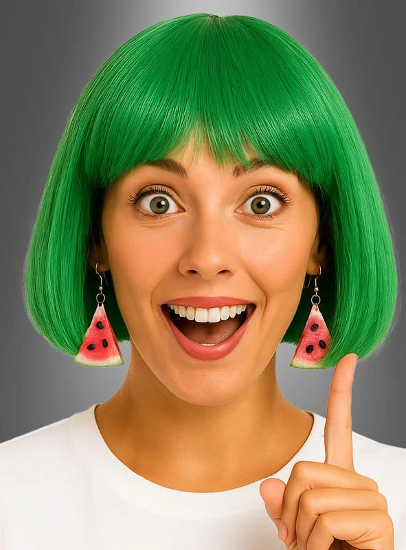 Ohrringe Wassermelone Scheibe oder ganze Frucht