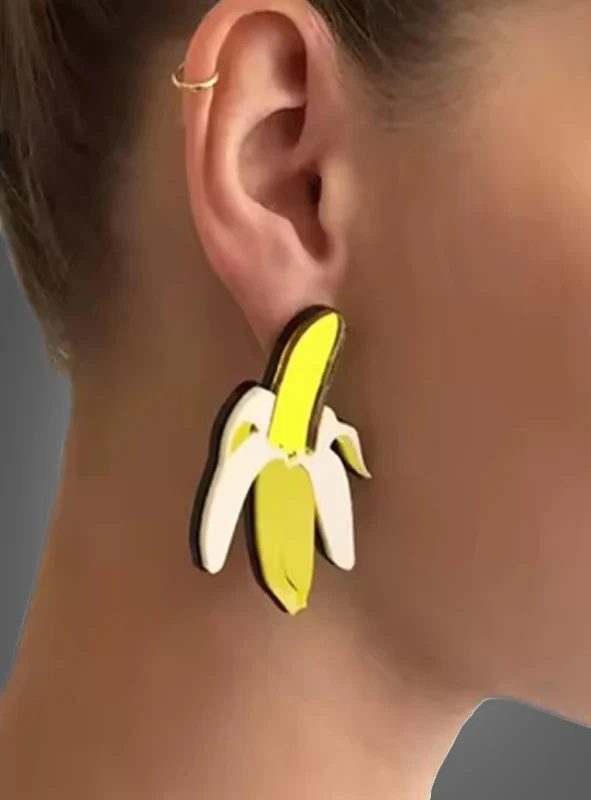 Acryl Ohrringe Banane