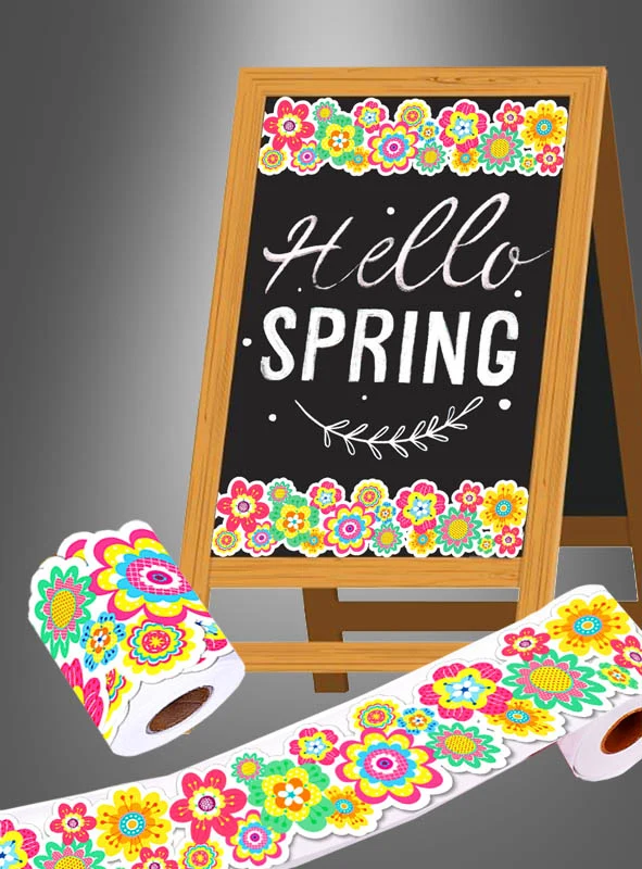 Sommerfest Hippie Party Deko Aufkleber Rolle 20m