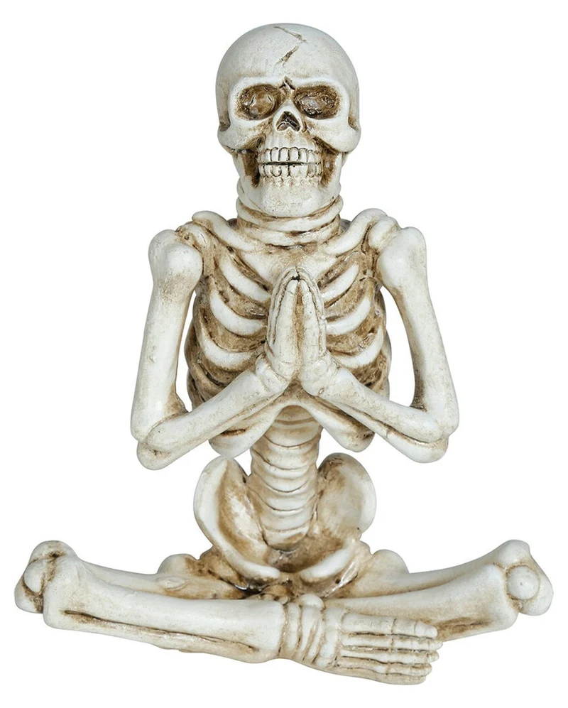 Sitzendes Yoga Skelett 19cm