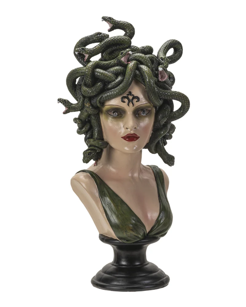 Vintage Medusa Büste mit Schlangenfrisur 38cm