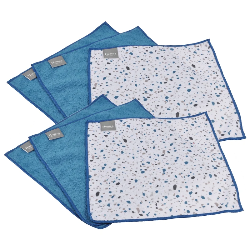 6er Set Spültuch Putztuch Blau