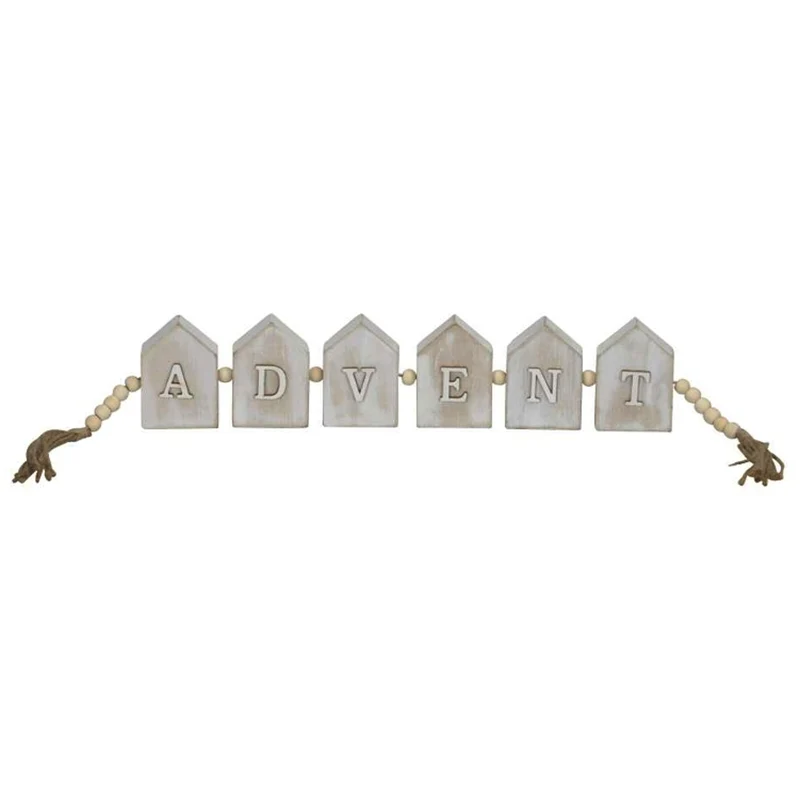 Dekoaufsteller Advent Weiß