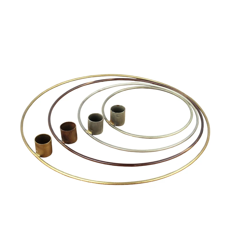 Adventskranz Metall Braun Gold 30 cm