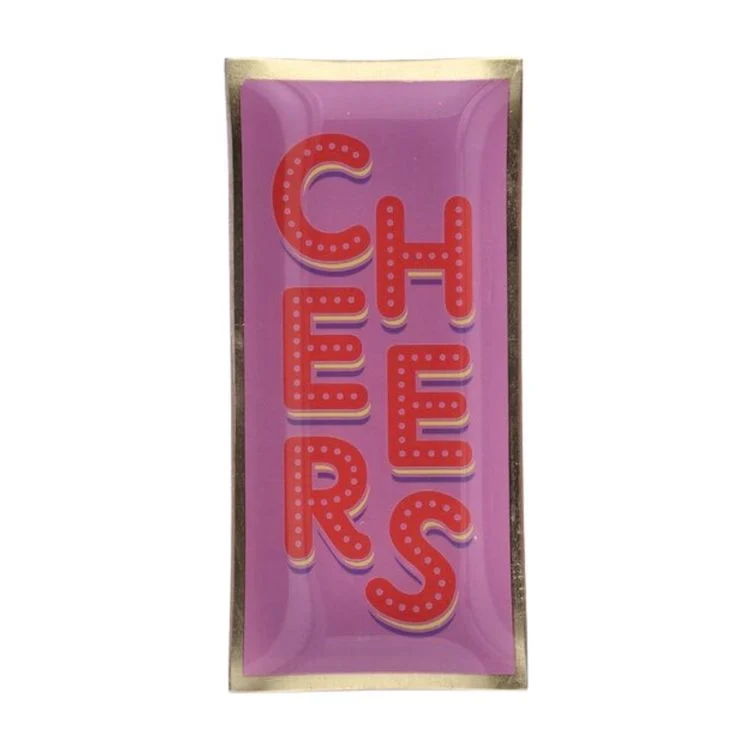 Glasteller Cheers hot pink