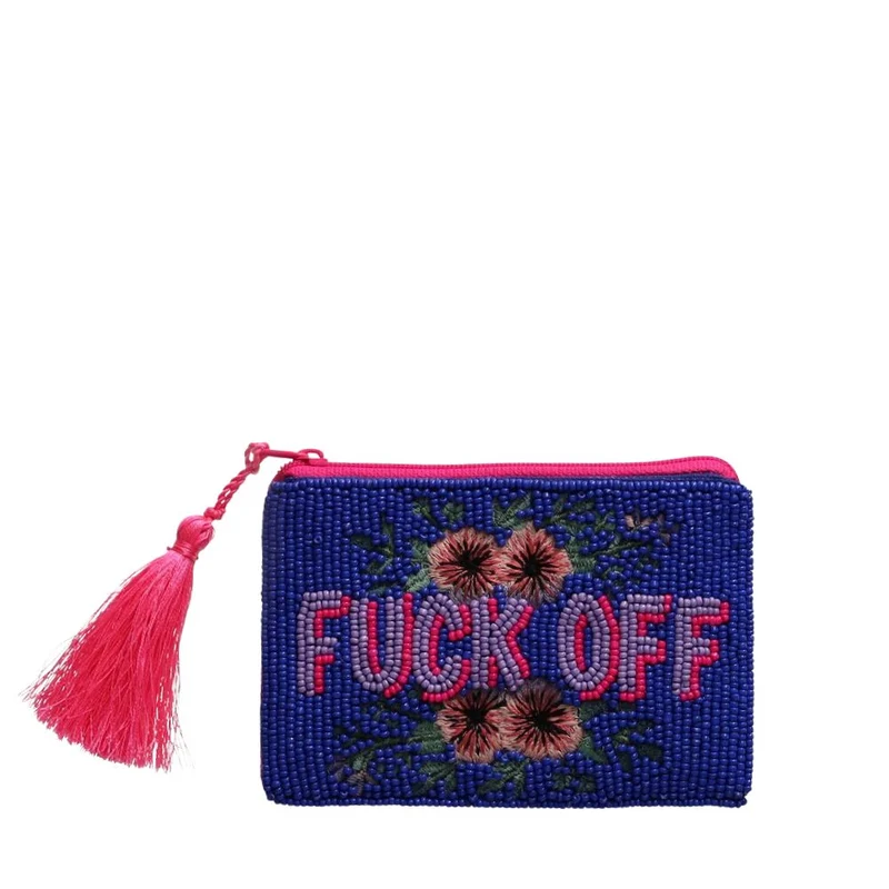 Elodie Kosmetiktasche Fuck off XS pink-blau