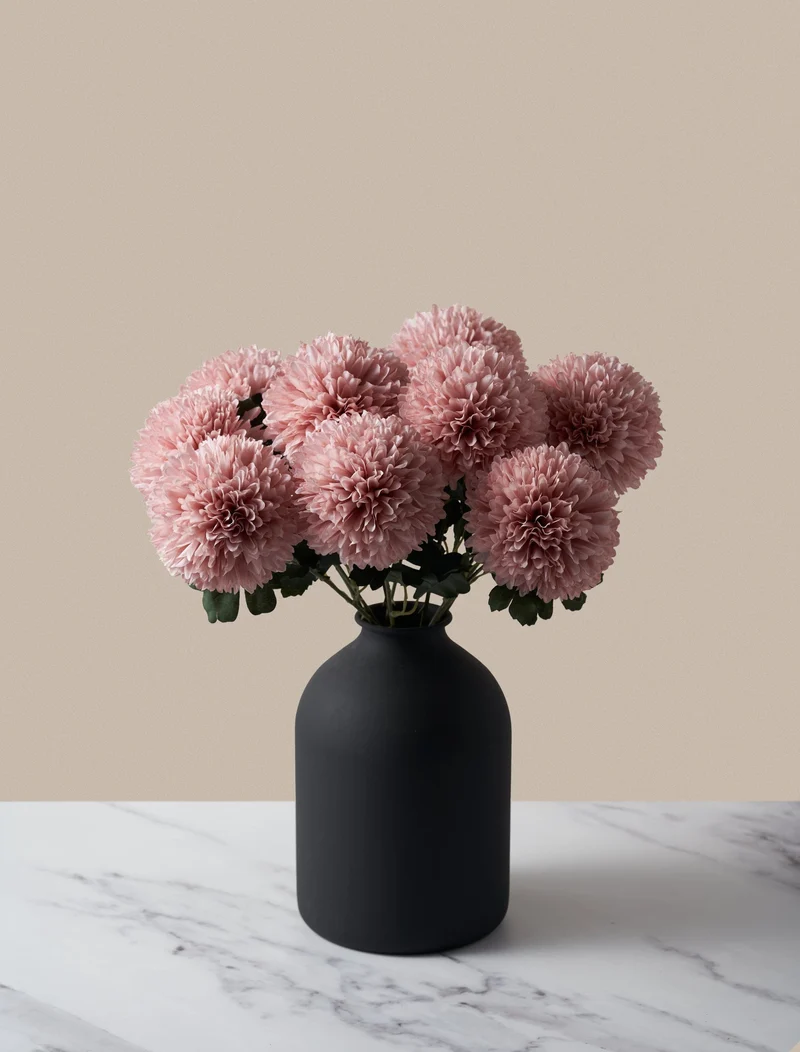 Large Faux Kiku - Pink (10 Stems)