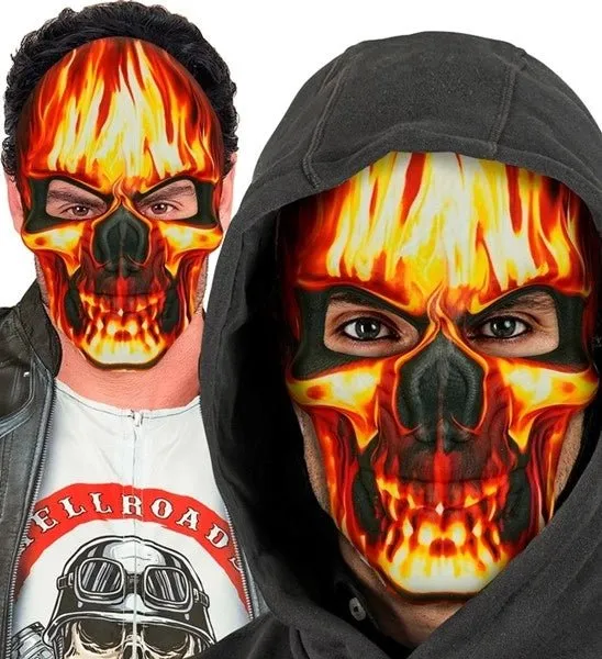 MASKE „BRENNENDER SCHÄDEL“ – STOFF