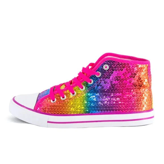 Bunte Schuhe mit Glitzer