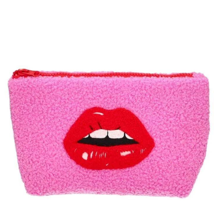 Voyage Teddy-Tasche Lippen M pink