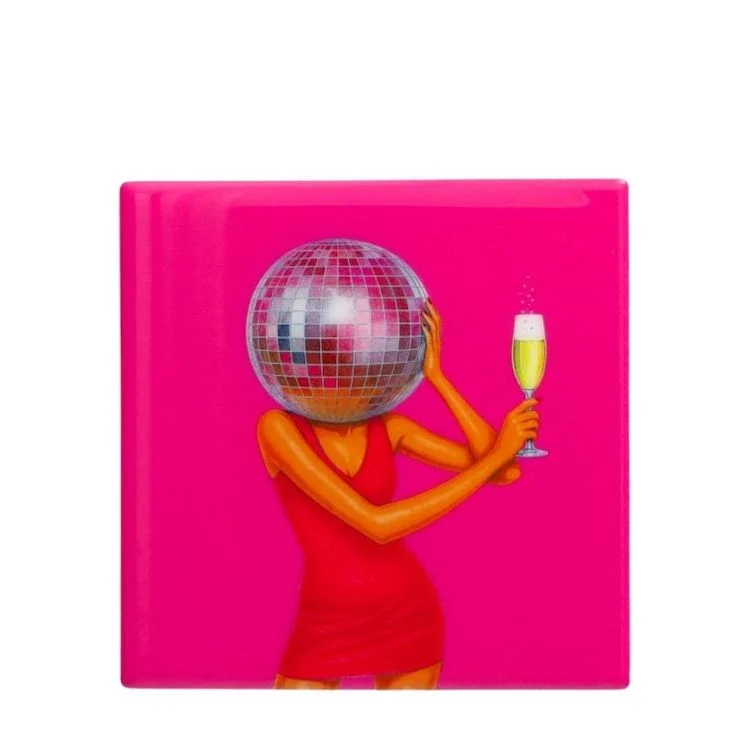 Love Tiles Untersetzer Disco neonpink