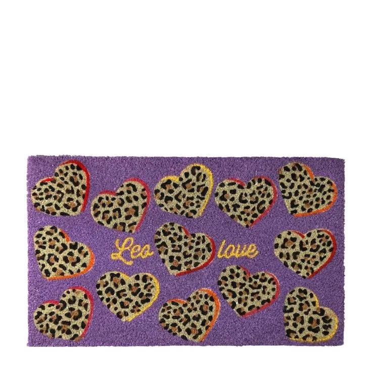 Kokos Fußmatte Leo Love lila